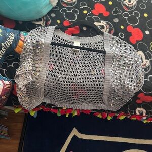 Silver Sequin Knit Bolero